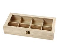 Boîte en bois et couvercle verre