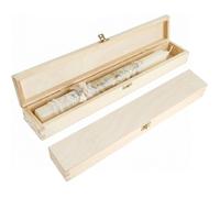 Boîte en Bois pour Bougies de Baptême et de Communion Creative Deco 47 x 7 x 5,5 cm | Cadeau de Baptême Filles et Garçons