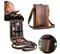 Boîte en Bois pour écrivain, Sac à bandoulière Multifonction en Bois Fait à la Main, Sac à Outils d'artiste, Sac à Outils de Peinture, pinceaux, boîte à Croquis, chevalet pour Peinture extérieure