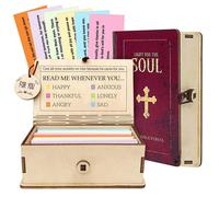 Boîte en bois pour versets bibliques, rangement de cartes de versets bibliques, inspiration quotidienne, organisation de prières pour la famille