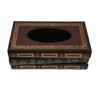 Boîte en bois rétro en bois décoratif vintage bac à serviette de rangement de rangement boutique rouge