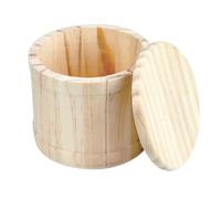 Boite En Bois Ronde 10,5 Cm H 9,3 Cm
