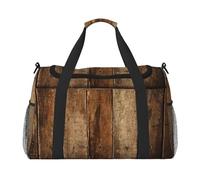 Boîte en Bois Vieilli avec Une Vieille Planche et Une Texture de Bois,Sacs de Sport, Sacs de Voyage bandoulière pour Le Sport, Sacs de Voyage Grande capacité pour Femmes et Hommes