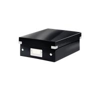 Boîte en Carton Plate à compartiments avec couvercle - Noir