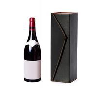 Boîte en Cuir de Vin en PU, Conteneur de Cadeaux de Bouteille de Vin, Boîte de Cadeaux de Bouteille pour Alcool, Transporteur de Vin de Bouteille pour le Vin et le Champagne,