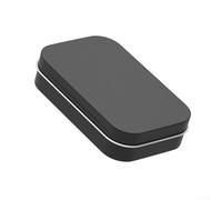 Boîte en étain avec compartiment à charnière pour une utilisation efficace de l'espace lors du stockage de petits équipements de plein air (noir)