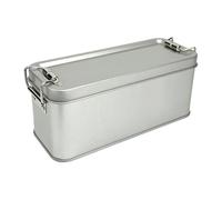 Boîte en étain - Petit bocal de rangement rectangulaire en métal avec couvercle | Récipient vide léger réutilisable pour cookies, bonbons, cosmétiques, bijoux, stylos, maison, bureau, voyage, gomme