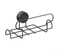 Boîte en fer antirouille avec ventouse Gris 23 x 13 cm | Ventouse puissante, pas de perçage nécessaire, s'adapte au carrelage et au verre, peut contenir des lingettes humides et des