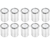 Boîte en Fer Blanc 10x 1000 ML avec Capot à enfoncer - hermétique, Opaque, Vide, Ronde - récipient de Rangement