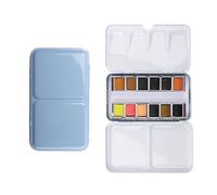 Boîte En Fer Blanc De 12 Couleurs, Aquarelle Unie, Peinture À L'eau Pour Dessins Animés Et Portraits, Fournitures D'art