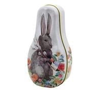 Boîte en fer blanc lapin - 4,92 pouces, support de friandises portable, motif lapin de Pâques vintage | Conteneur de bonbons, pour , garçons et filles, organisateur de rangement de cadeaux de f