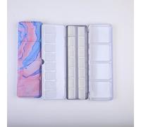 Boîte En Fer Blanc Pour Aquarelle,Diviseur De Palette En Fer,Huile Étoilée,Peinture Acrylique Vide,Fournitures De Peinture Pour Plateau D'art - Type Big2 14wells