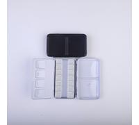 Boîte En Fer Blanc Pour Aquarelle,Diviseur De Palette En Fer,Huile Étoilée,Peinture Acrylique Vide,Fournitures De Peinture Pour Plateau D'art - Type Black Small 14wells