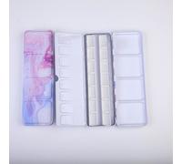 Boîte En Fer Blanc Pour Aquarelle,Diviseur De Palette En Fer,Huile Étoilée,Peinture Acrylique Vide,Fournitures De Peinture Pour Plateau D'art - Type Big1 14wells