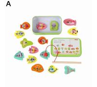 Boîte En Fer Magnétique De Pêche En Plein Air, Ensemble De Jouets En Bois Pour Parents Et Enfants, Jeu Interactif Éducatif, Blocs Précoces