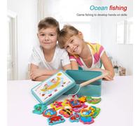 Boîte En Fer Pêche En Bois Magnétique, Jeu Éducatif, Puzzle, Cadeau Pour Bébé, Jouet Interactif Parent-Enfant, Nouvelle Collection 2021