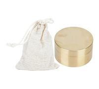 Boîte en Laiton de Forme Ronde Mini Conteneur de Pilules en Laiton Boîte Ronde en Laiton Bijoux en Métal Conteneur scellé Conteneur scellé Boîte de Rangement (L 60x80x6,5 cm)