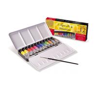 Aquarelle extra-fine - Sennelier - Boîte métallique 12 tubes 10ml - Multicolore - Fabrication française - Mixte