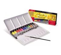 Sennelier Aquarelle extra-fine – Boîte métallique 12 x 10 ml Multicolore – Fabrication française