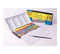 Sennelier : Watercolour Paint : Classic Metal Tin Set Of 48 Half Pans