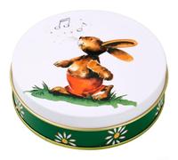 Boîte en métal robuste en forme de lapin de Pâques pour bonbons (style B) | Pour une construction métallique robuste, une utilisation durable, protège les bonbons de l'écrasement