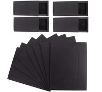 Boîte en Papier Kraft Noir à Tiroir, Lot de 12 Pcs | Feuilles de Thé ou Savonnette, Format Léger, Facile à Transporter, Usage Emballage