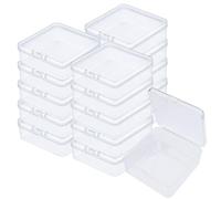 Boîte En Plastique De 16 Pièces, Mini Boîte De Rangement Transparente, Boîte En Plastique Avec Couvercle, Boîte De Rangement Portable, Boîte De Rangement Carrée