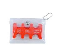 Boîte en plastique PVC pour pièces de monnaie, chaîne de perles, fente pour carte de monnaie, porte-monnaie, sac à main, sac à main fin, Orange, 9.1*4.5*1.5cm