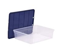 Boîte de rangement transparente empilable plate 12 litres
