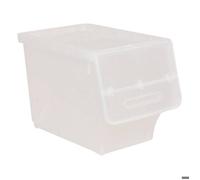 Five Gloves – Boîte de rangement « Cara » 24 L transparent – ouverture frontale, empilable