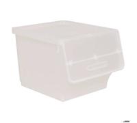 JJA Boîte de rangement Cara en plastique transparent – ouverture frontale 34 L