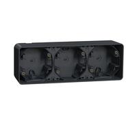 Schneider Electric – Boîte 3 postes horizontale Mureva Styl MUR37713 – Saillie IP55 IK08 Gris