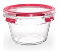 Boîte en verre ronde Tefal ronde MasterSeal Glass N1040410 Verre, couvercle rouge et transparent G