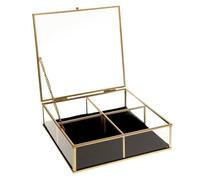 Atmosphera - Boîte à bijoux Gold - verre - doré - 20x6 cm