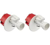 Boite encastrement - Boite té - Prise electrique murale - Cache boite electrique - Boite Point De Centre Cloison Seche D67 Rouge + Fiche Douille B22 - Debflex - 718905 (Lot de 2)