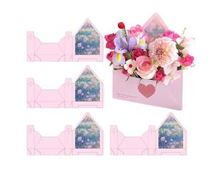 Boîte Enveloppe - 5 Pièces Bouquet Pliable Forme Sac à Main,Boîtes Enveloppes pour Saint-Valentin | pour Anniversaire, Mariage, Fiançailles, Saint-Valentin, Fête des Mères,