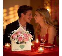 Boîte Enveloppe 5 Pièces Bouquet Pliable Forme Sac à Main | Emballage Cadeau en Forme d'Enveloppe Pour Fiançailles Mariage Saint-Valentin Anniversaire Fête Des Mères Fête Du