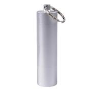 Boîte étanche à 3 compartiments pour porte-clés - Boîte à pilules - Alliage d'aluminium - Conteneur de pilules - Petit conteneur