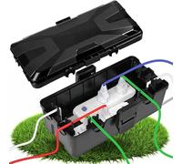 Boîte Etanche Electrique Exterieur IP54 Boitier Etanche 25x12x7 CM | avec Bouclier Amovible 6 Entrée de Joint de Câble, Boite Electrique Etanche pour Protéger Rallonge Power Strip, Timer Plug