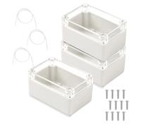 Boîte Étanche Rectangulaire, Paquet de 3 Boite de Derivation, 100 x 68 x 50 mm Boîtier en Plastique avec Couvercle Transparent, Boîtier de Projet Universel, Boîte de Jonction