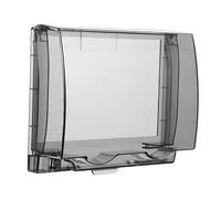 Boîte Étanche Verrouillable pour Prise 86, Double Verrouillage, Noir | Montage Adhésif sans Perçage, Coque Robuste à Surface Lisse, Protection Anti-éclaboussures pour Salles Humides