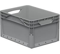 Boîte Euro empilable 40x30x22 cm gris 20 L polypropylène