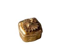 Boîte Ex-voto Belle patine Dorée, Cœur Rayonnant, Collection Ex-Voto 4 cm x 6 cm