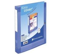 Boîte Exacompta classeur à Pression Dos 4cm Kreacover Transparent Bleu Bleu G