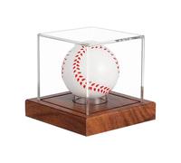 Boîte Exposition Baseball - Cube Transparent Souvenir | Coffret Présentation Balle Signée, Support Bois Massif Anti UV pour Collectionneur Accessoire Sport Déco Maison Salon Bureau Cadeau Enthousiaste