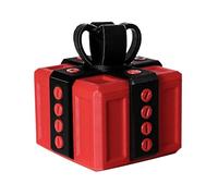 Boîte Fantaisie Imprimée en 3D avec Nœud,6-8 cm, Conteneur Créatif pour Cadeaux de Vacances, Boîte Cadeau de Noël Interactive, Cube Puzzle Multicolore en Plastique (Rouge + Noir, 8cm)