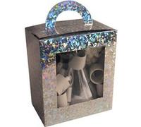 boîte fenêtre cotillons argent 10 pers - Coloris : Gris - 21400AR Argent G