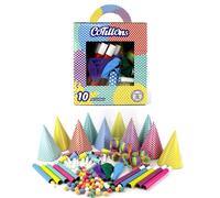 BOÎTE FENÊTRE COTILLONS COLORÉ 10 PERSONNES