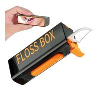 Boîte Fil Dentaire Portable - Style Mécha Transparent Distributeur Pop Automatique | Étui 10 Pièces Curettes Dentaires Rangement | Voyage Soin Buccal Porte Fil Dentaire, Kit Compact Maison