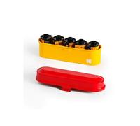 KODAK Film Case étui pour 5 rouleaux de film 35 mm-boîtier compact en acier rétro pour trier et protéger les rouleaux de film(rouge)(film non inclus)